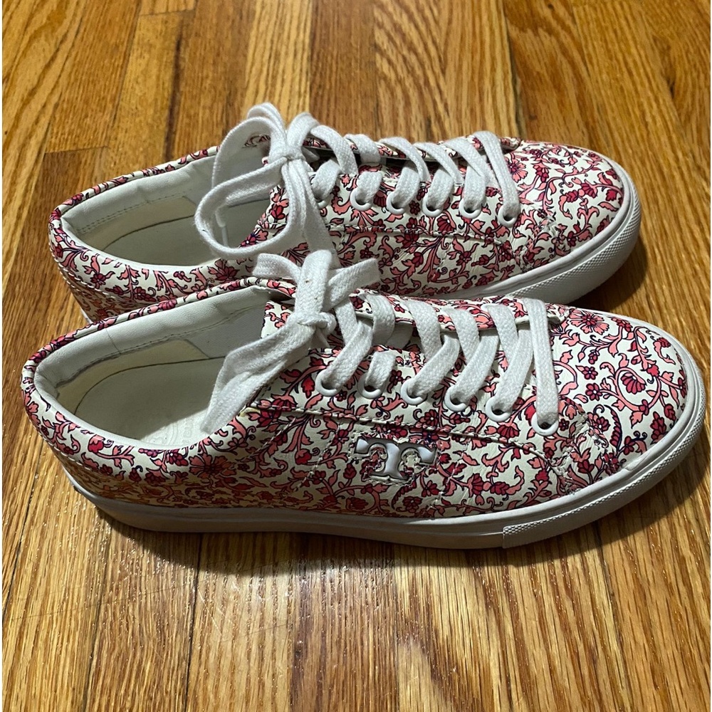 Tory Burch floral sneakers.